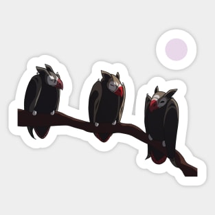 Masked Flying Fox Lovebirds :: Imaginary Creatures Sticker